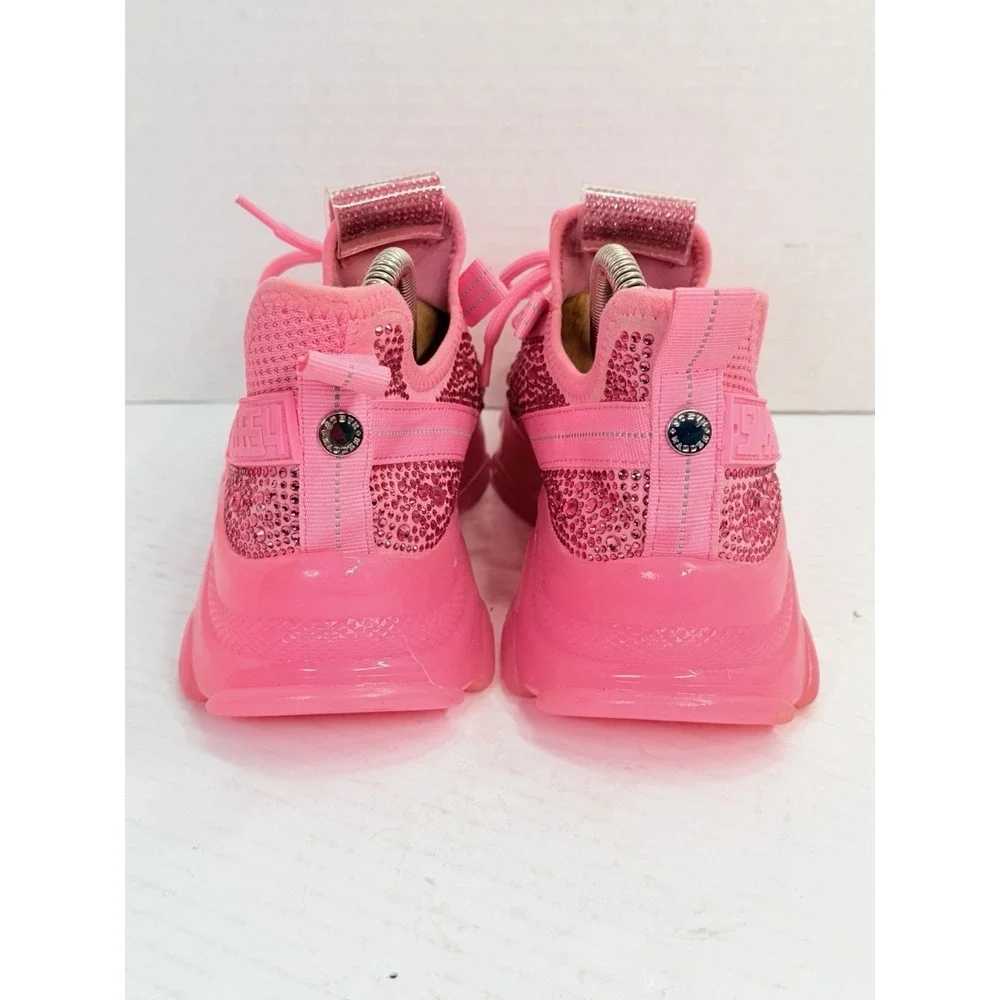 Steve Madden Maxima Pink Rhinestone Chunky Sneakers Women's 8.5